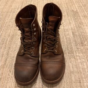 Red Wing Shoes Dark Brown Leather Boots